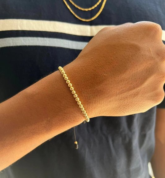 Brazalete Todo Oro Balín Oro Laminado 18k