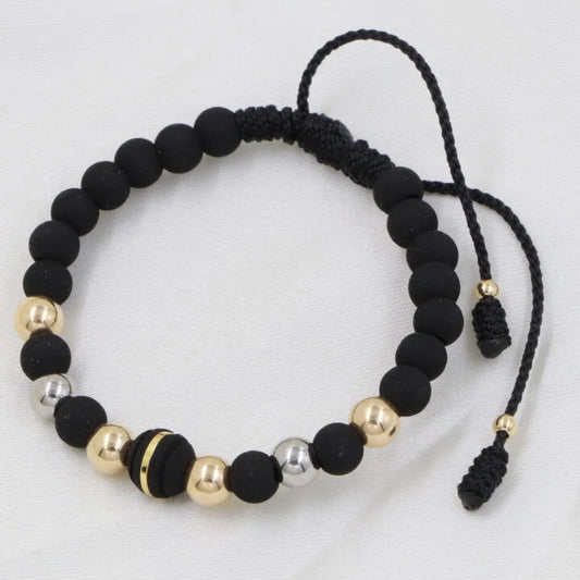 Brazalete Dos Oros Balín Oro Laminado 18k