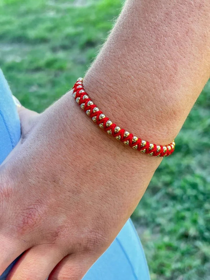 Brazalete Zig Zag Balín Oro Laminado 18k