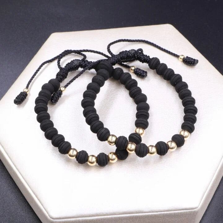 Brazalete Pareja Balín Oro Laminado 18k