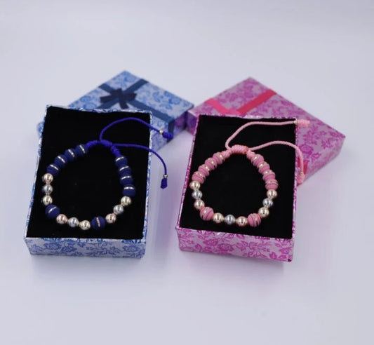 Pulsera Tres Oros Parejas Balín Oro Laminado 18k