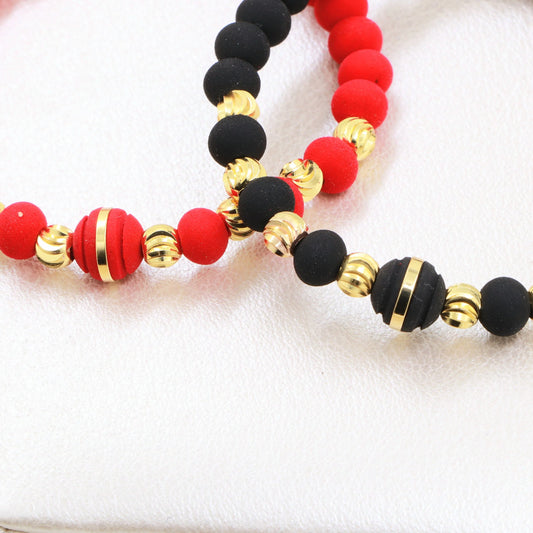 Brazalete Pareja Balines Italianos Oro Laminado 18K