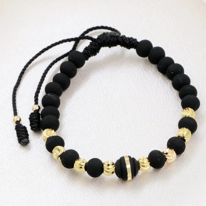 Brazalete Pareja Balines Italianos Oro Laminado 18K