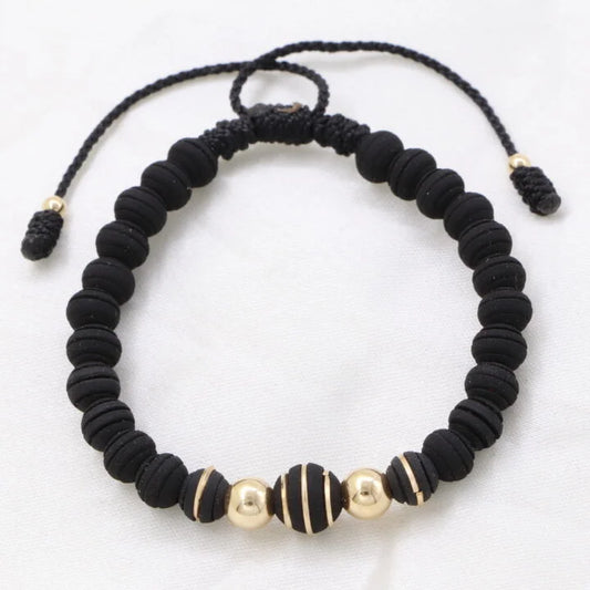 Brazalete Pareja Balines Dorados Oro Laminado 18K