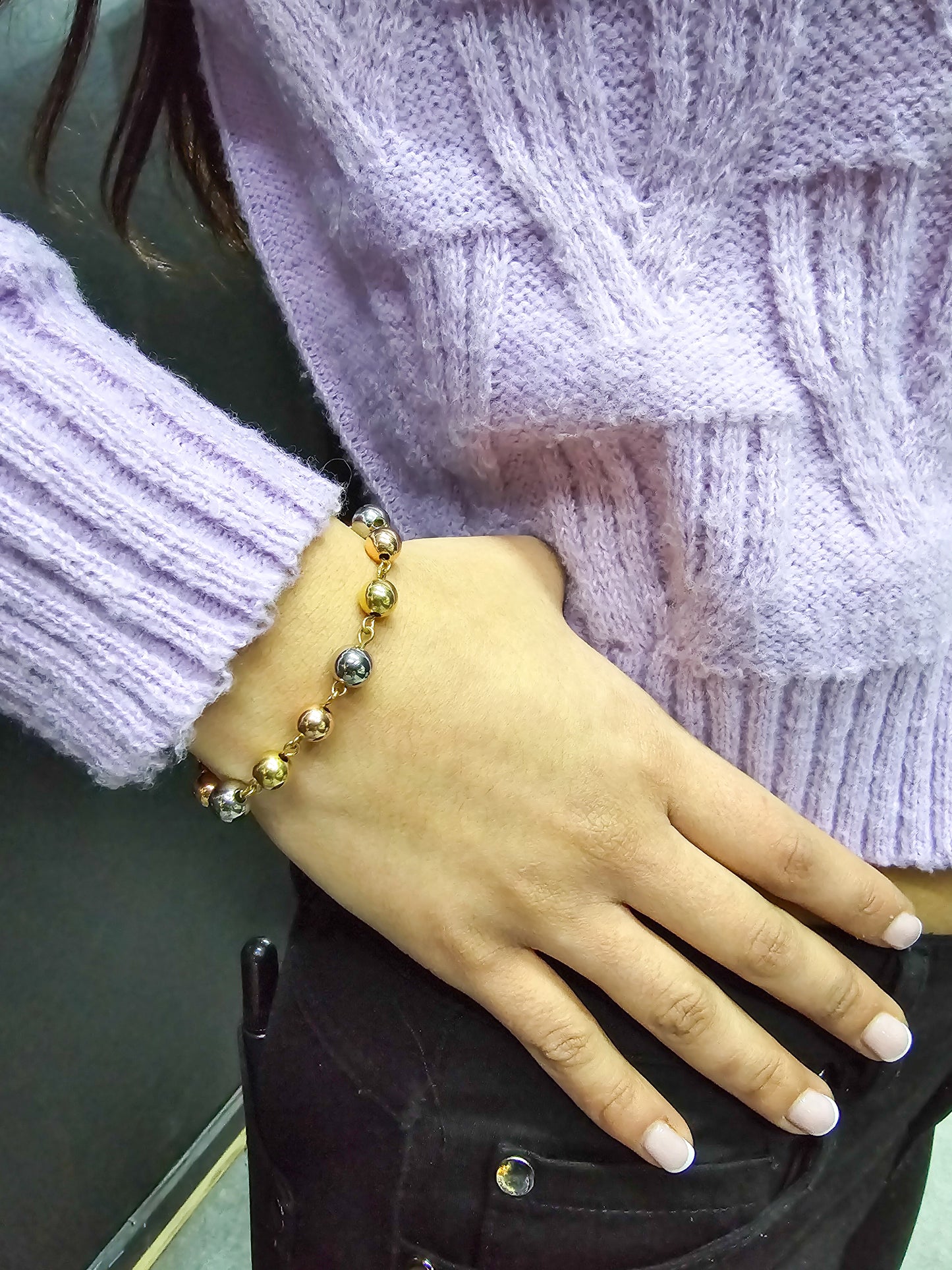 Brazalete Tres Oros Laminado 18k