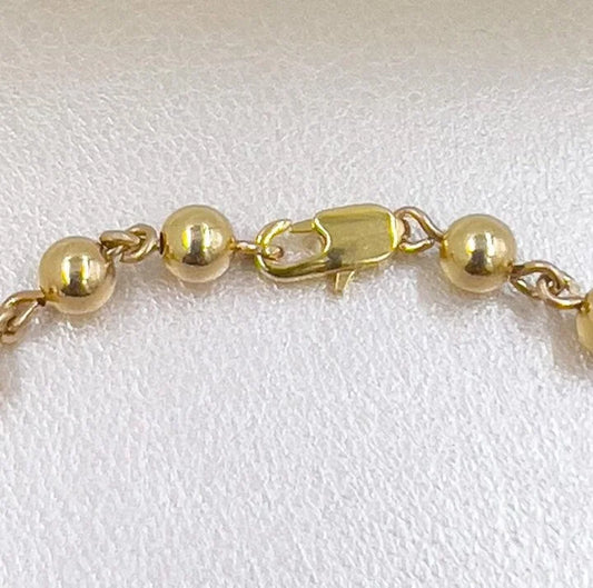 Tobillera Balin Dorada Oro Laminado 18k