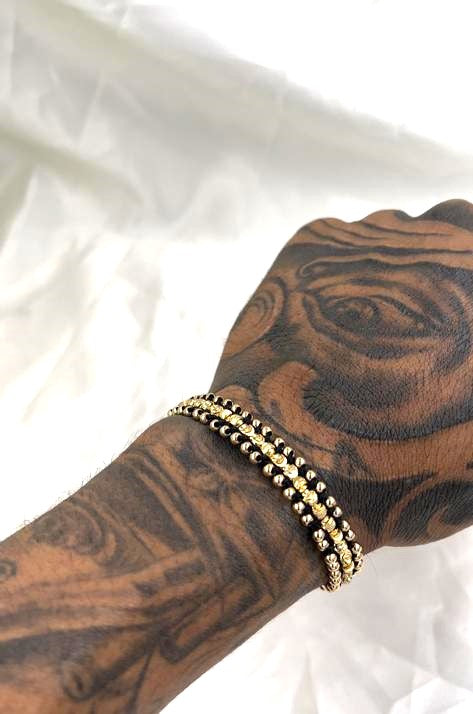 Brazalete Triple Carril Oro Laminado 18k