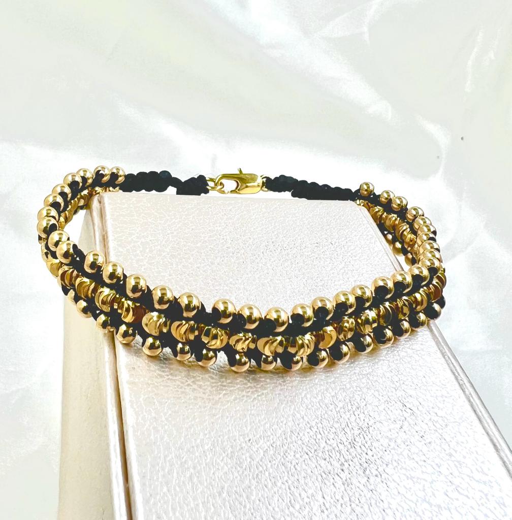 Brazalete Triple Carril Oro Laminado 18k