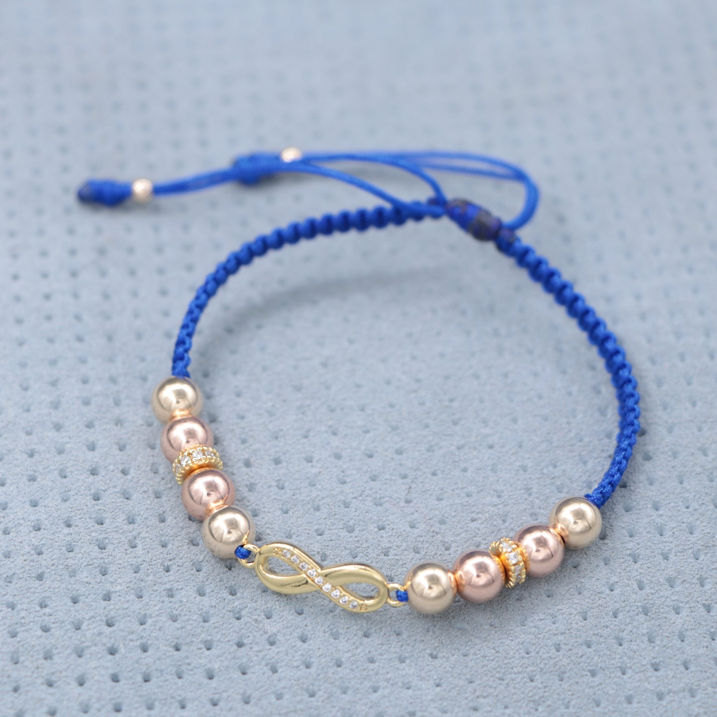 Brazalete Con Herraje Infinito Balín Oro Laminado 18k