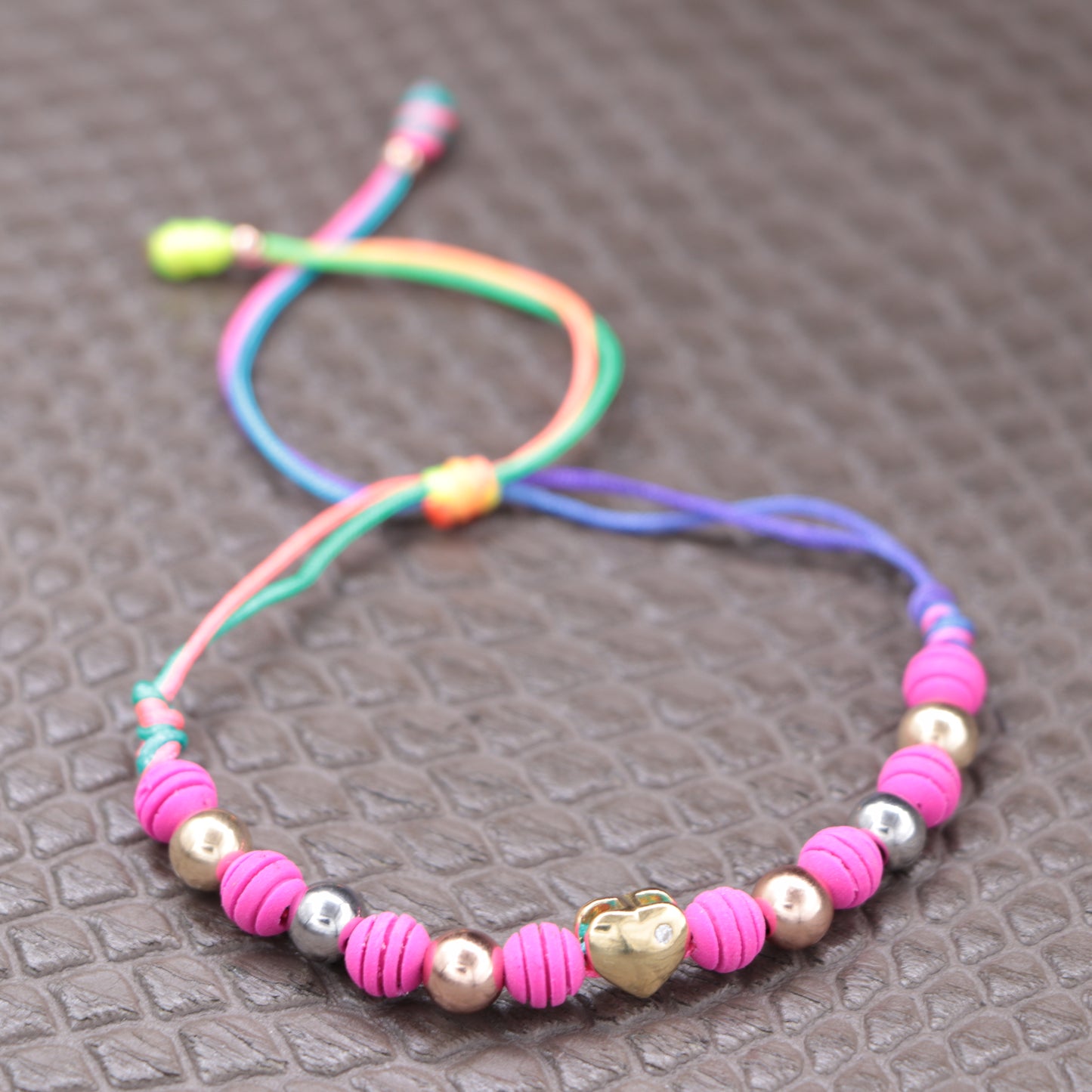Brazalete Tres Oros Con Herraje Corazon Oro Laminado 18k