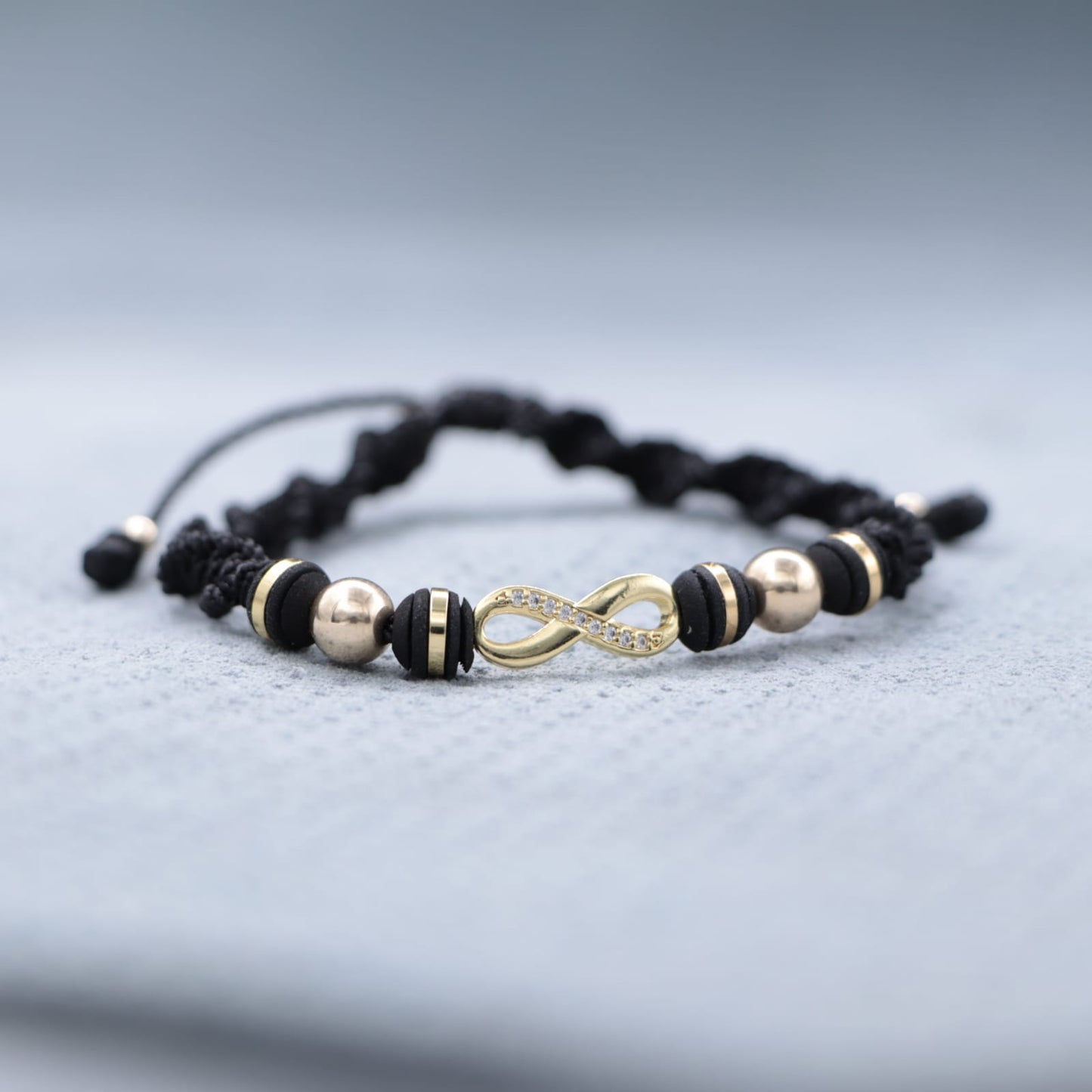 Brazalete Con Herraje Infinito Oro Laminado 18k