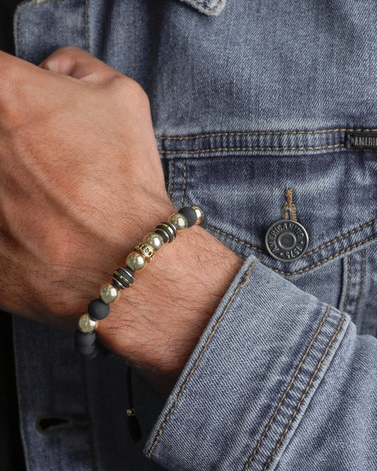 Brazalete Con Rondeles Grandes Oro Laminado 18k