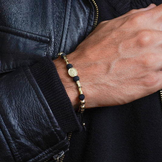 Brazalete Virgen de Guadalupe Canutillo Oro Laminado 18k