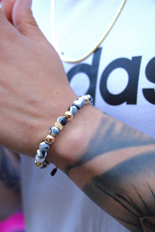 Brazalete Camuflado Militar Oro Laminado 18K