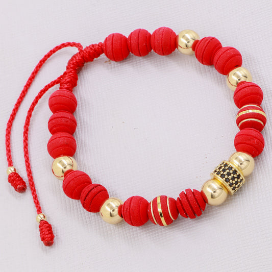 Brazalete Rondel Tres Líneas Oro Laminado 18K