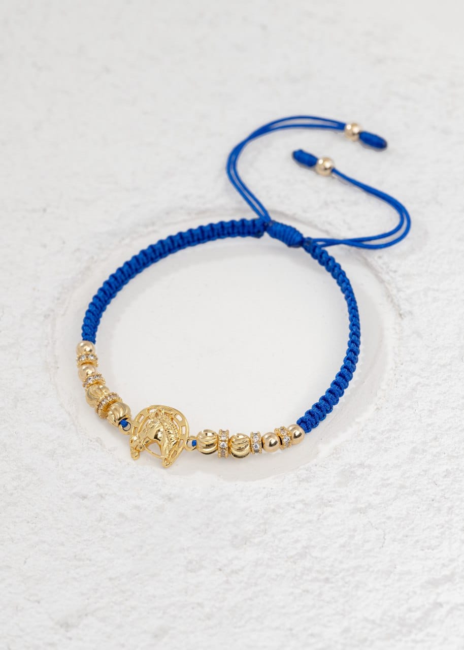 Brazalete Caballo Con Herradura Oro Laminado 18K