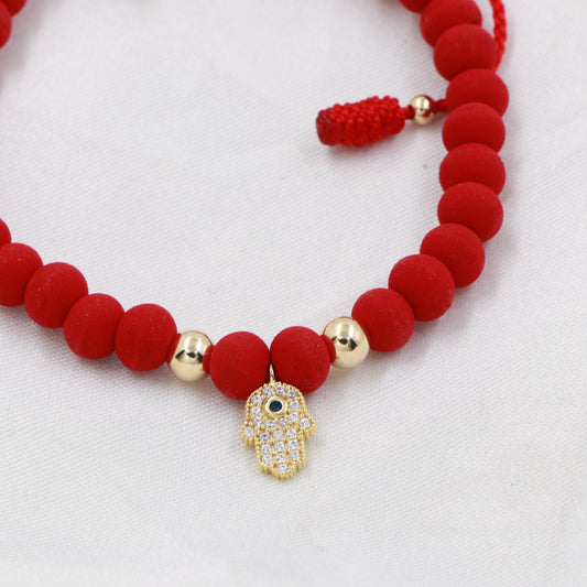 Brazalete Mano De Fátima Oro Laminado 18K