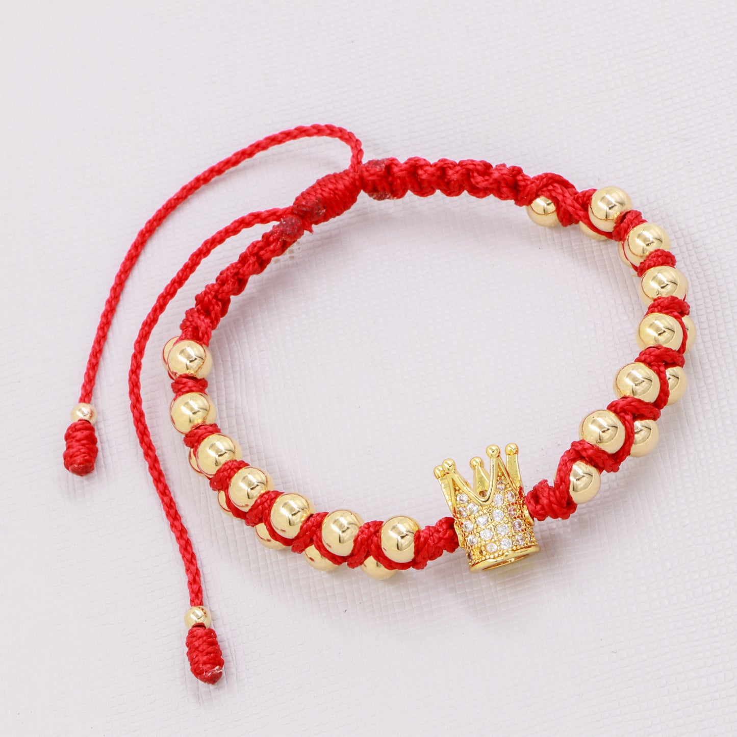Brazalete Cruzado Corona Oro Laminado 18K