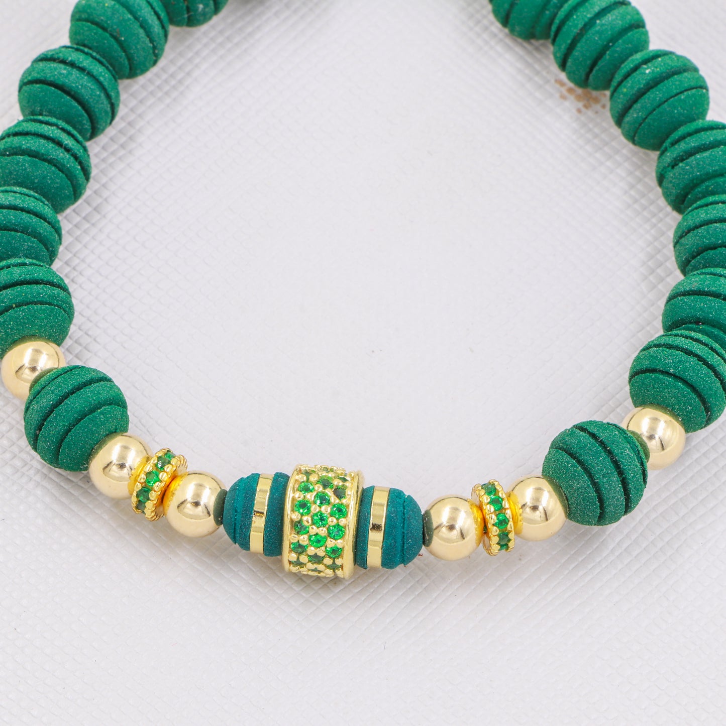Brazalete Rondeles Circonias Oro Laminado 18K