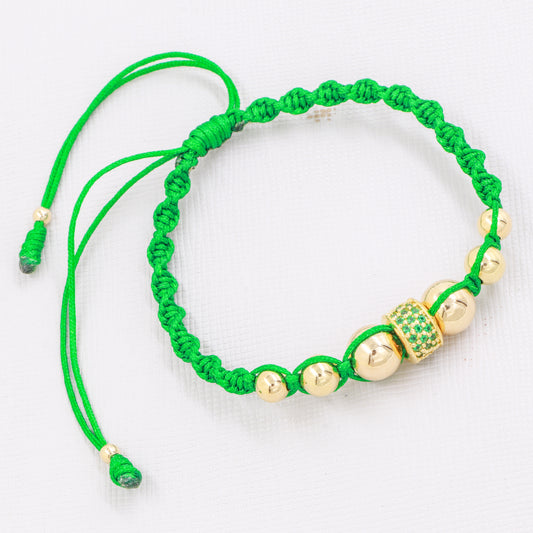 Brazalete Rondel Grande En Oro Laminado 18K