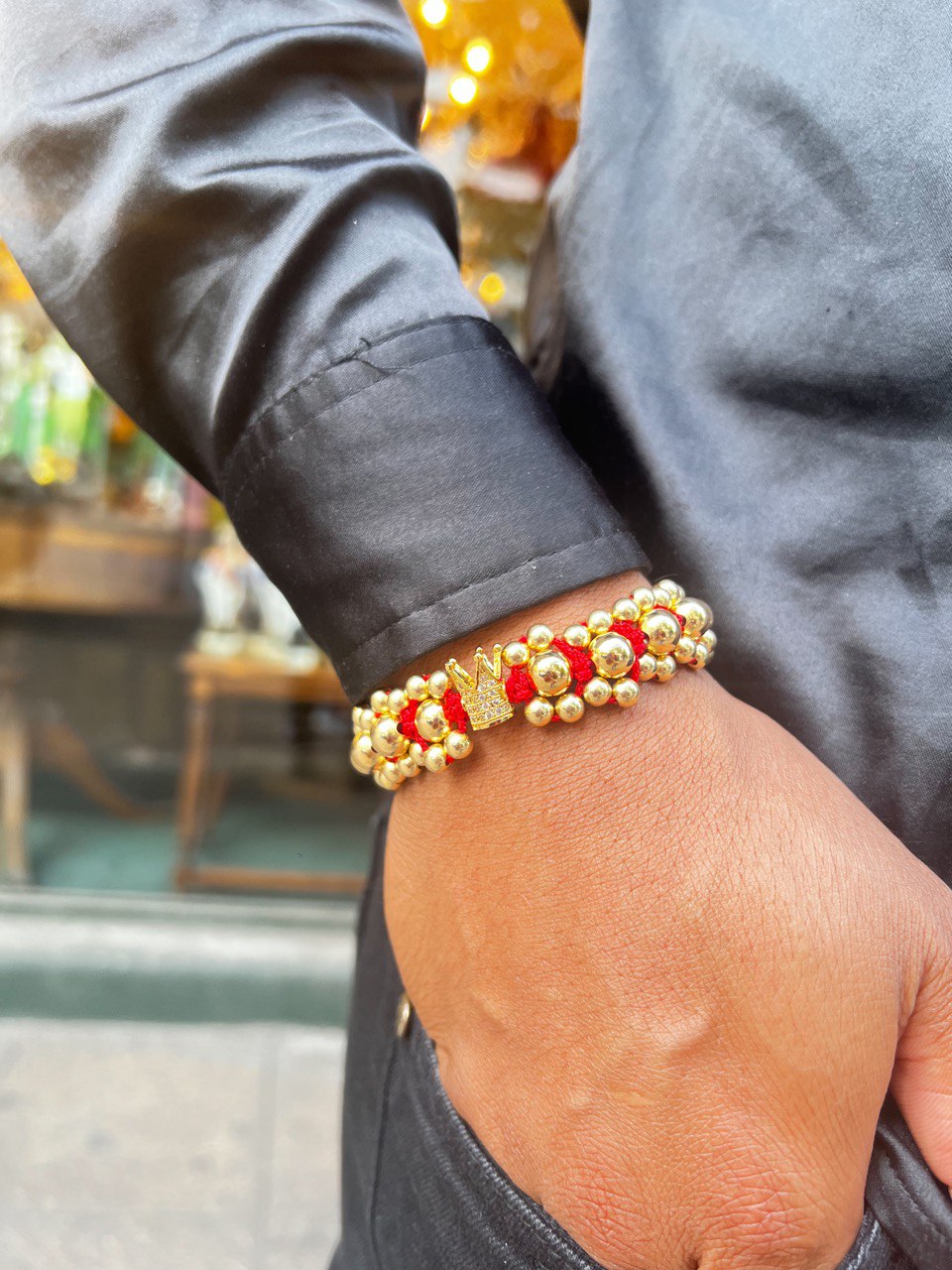 Brazalete Corona Shiny En Oro Laminado 18k