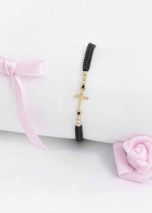 Brazalete Cruz Inri Oro Laminado 18k