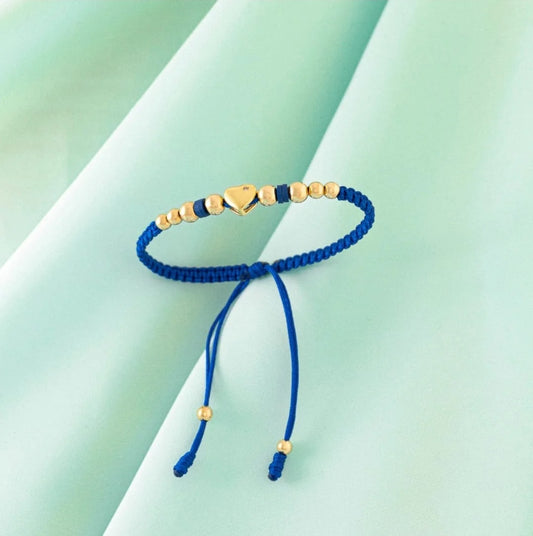 Brazalete Con Herraje Corazon Oro Laminado 18k