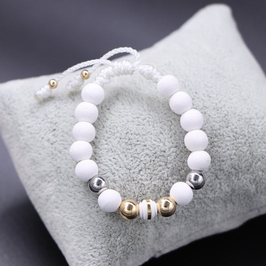 Brazalete Dos Oros Balín Oro Laminado 18k