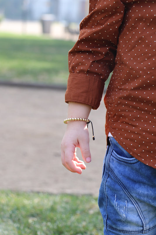 Brazalete Dorado Niño En Oro Laminado 18K