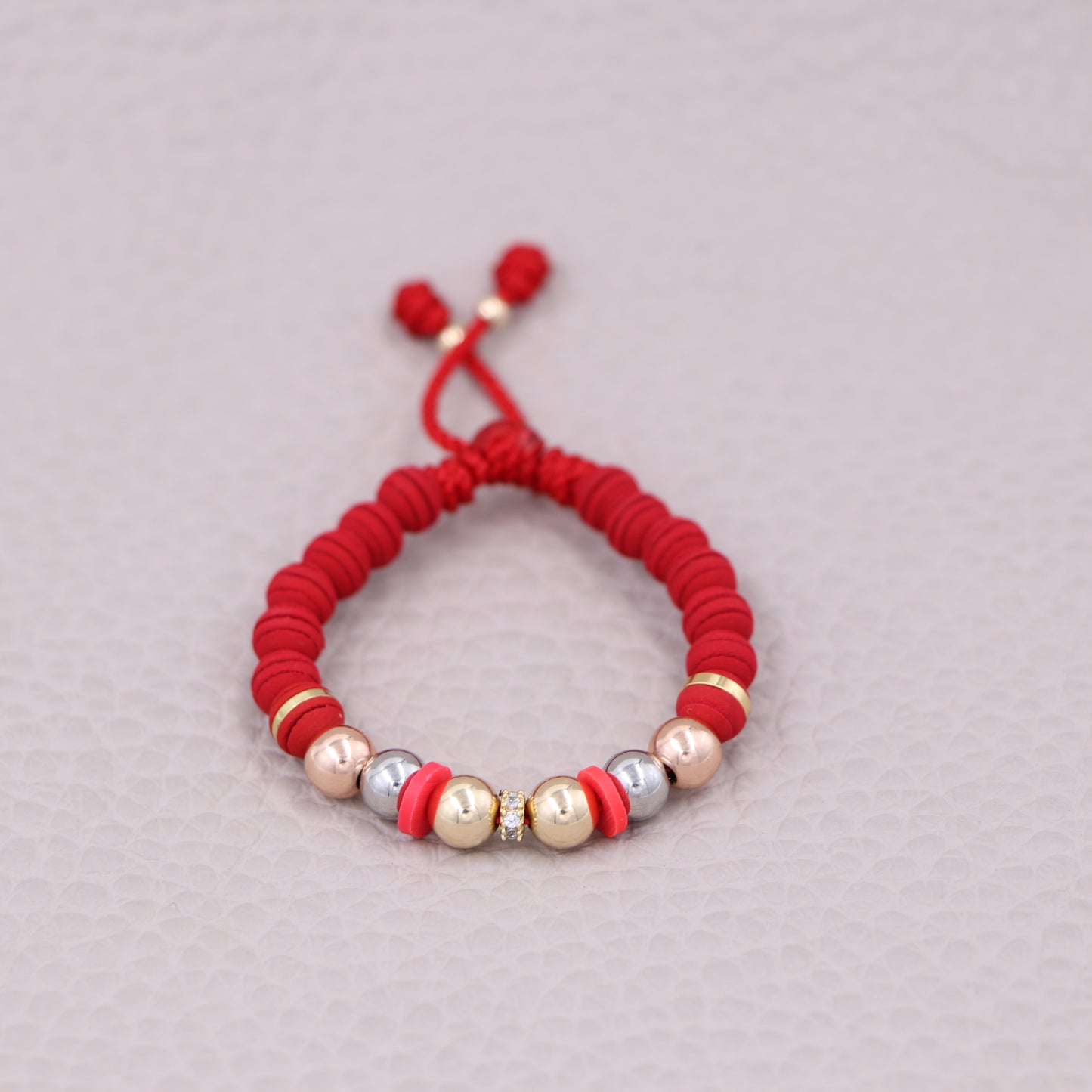 Brazalete Tres Oros Rojo En Oro Laminado 18K