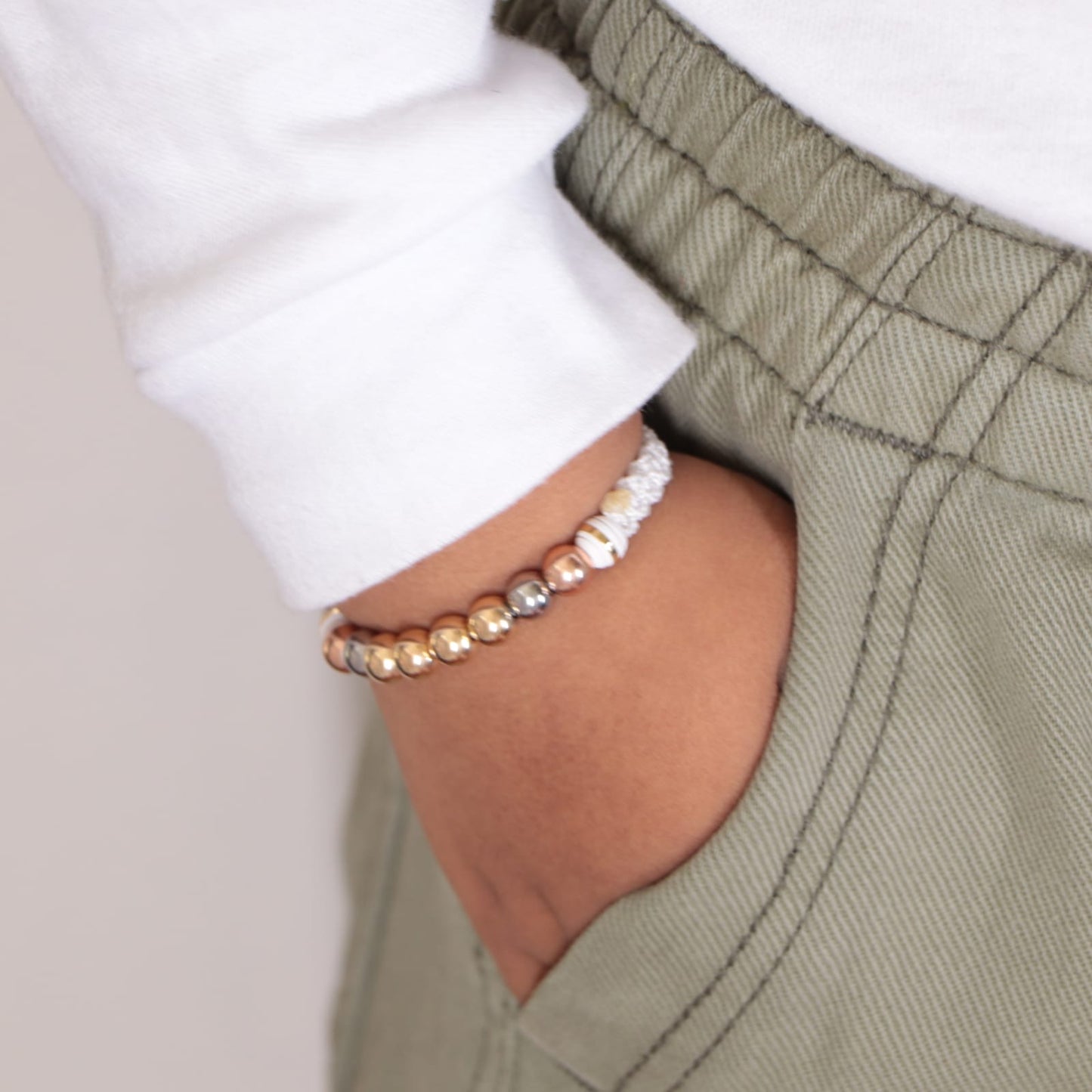 Brazalete Tres Oros Balín Oro Laminado 18k