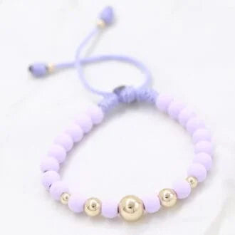 Brazalete Fucsia Balín Oro Laminado 18k