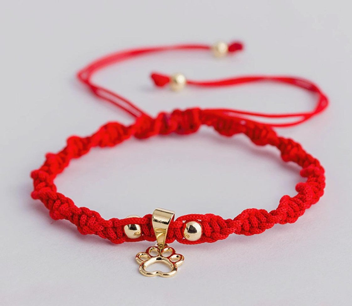 Brazalete Huella de Perro en Oro Laminado 18k