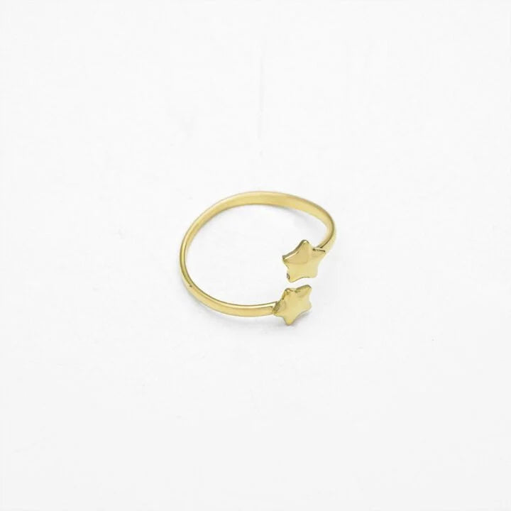 Anillo Stars Ajustable Oro Laminado 18k