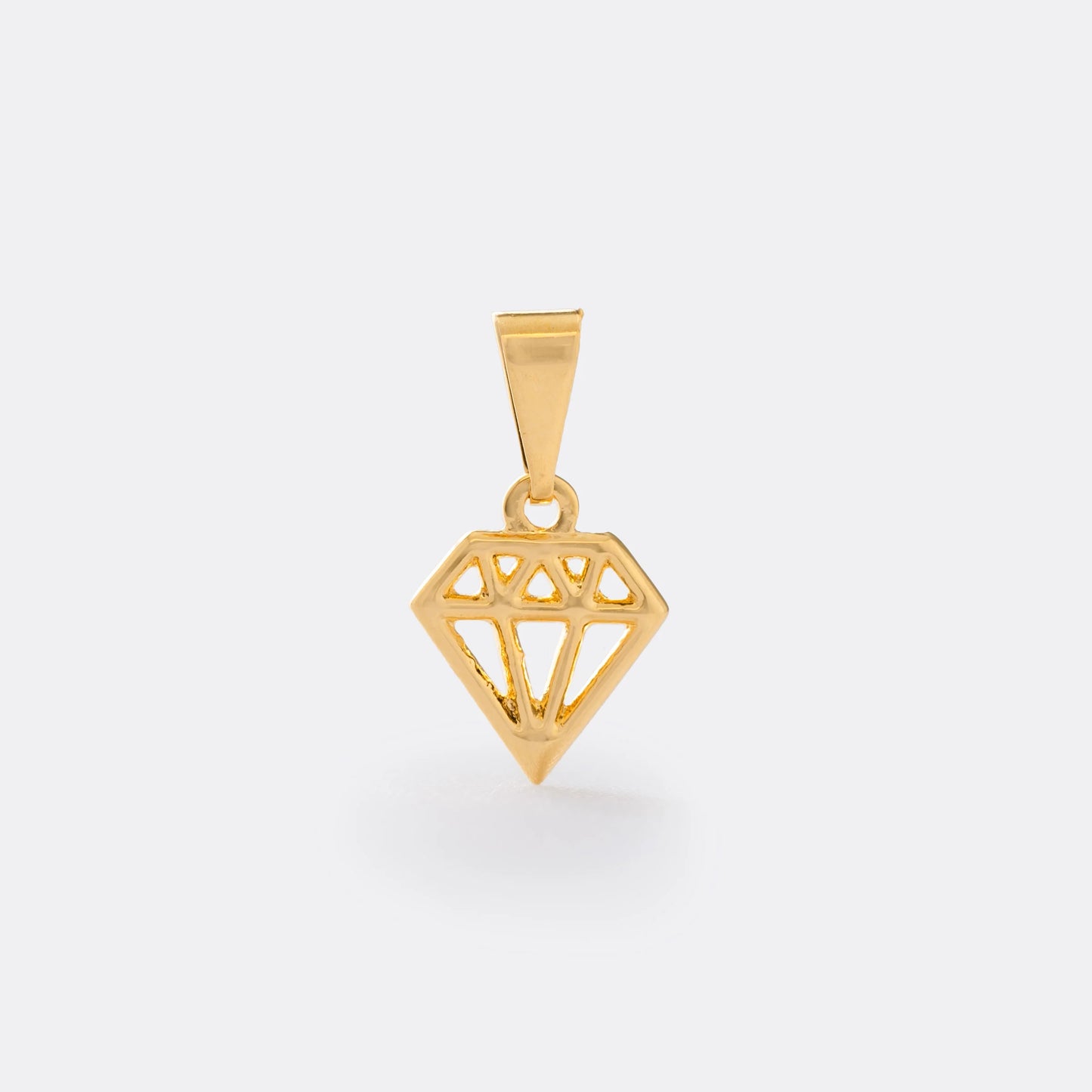 Colgante De Diamante Oro Laminado 18k