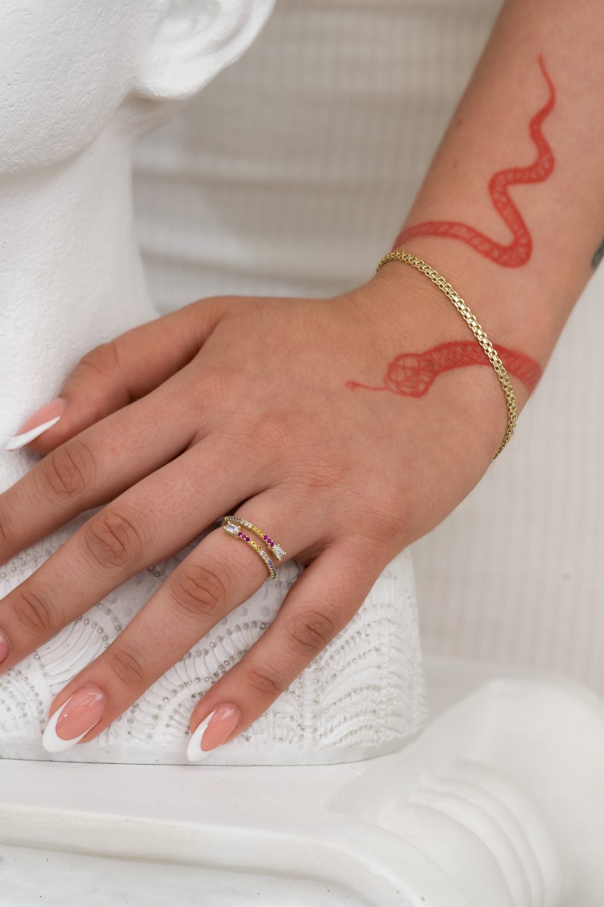 Pulsera Tejido Chino Oro Laminado 18k