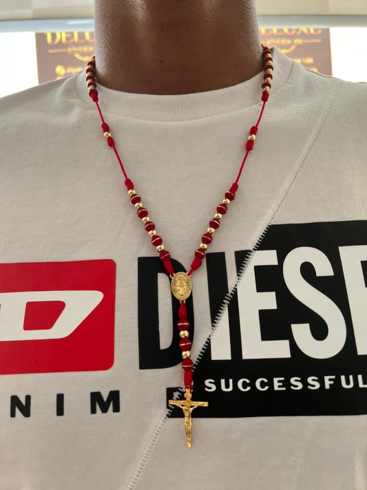 Rosario Artesanal Unisex Oro Laminado 18k