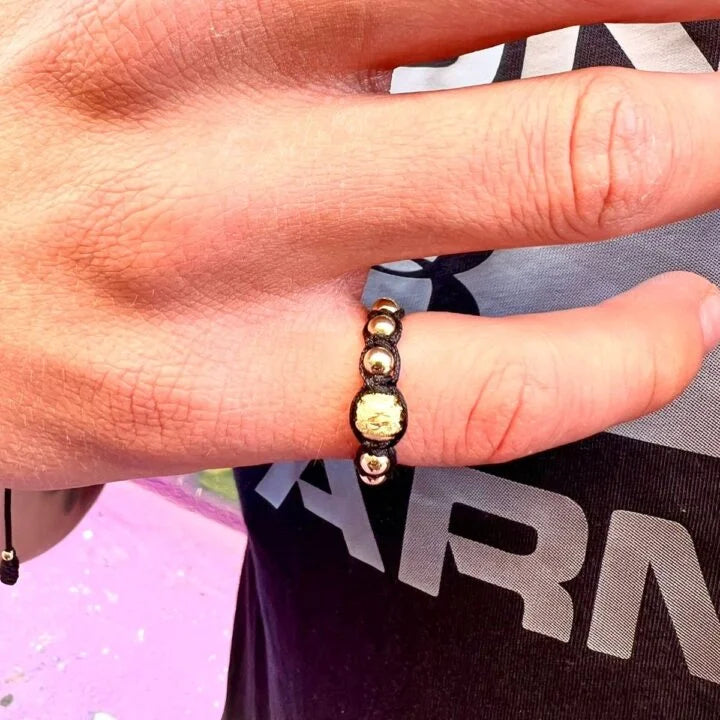 Anillo Bola De Fuego Oro Laminado 18k