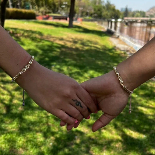 Brazaletes Infinitos Circonias Oro Laminado 18k