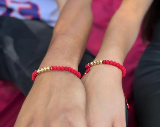 Brazaletes Balín Parejas Oro Laminado 18k