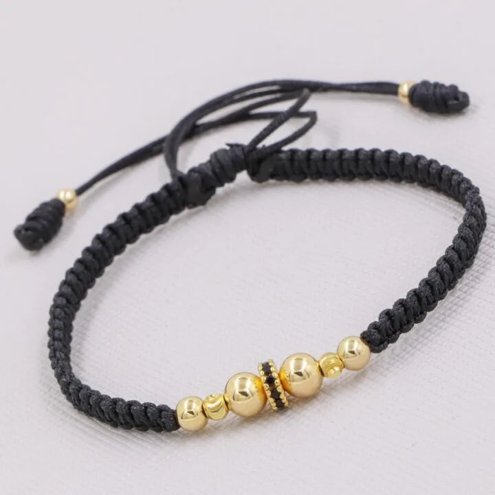 Brazaletes Tejidos San Valentín x2 Oro Laminado 18k