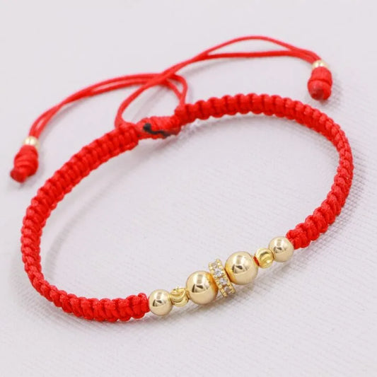 Brazaletes Tejidos San Valentín x2 Oro Laminado 18k