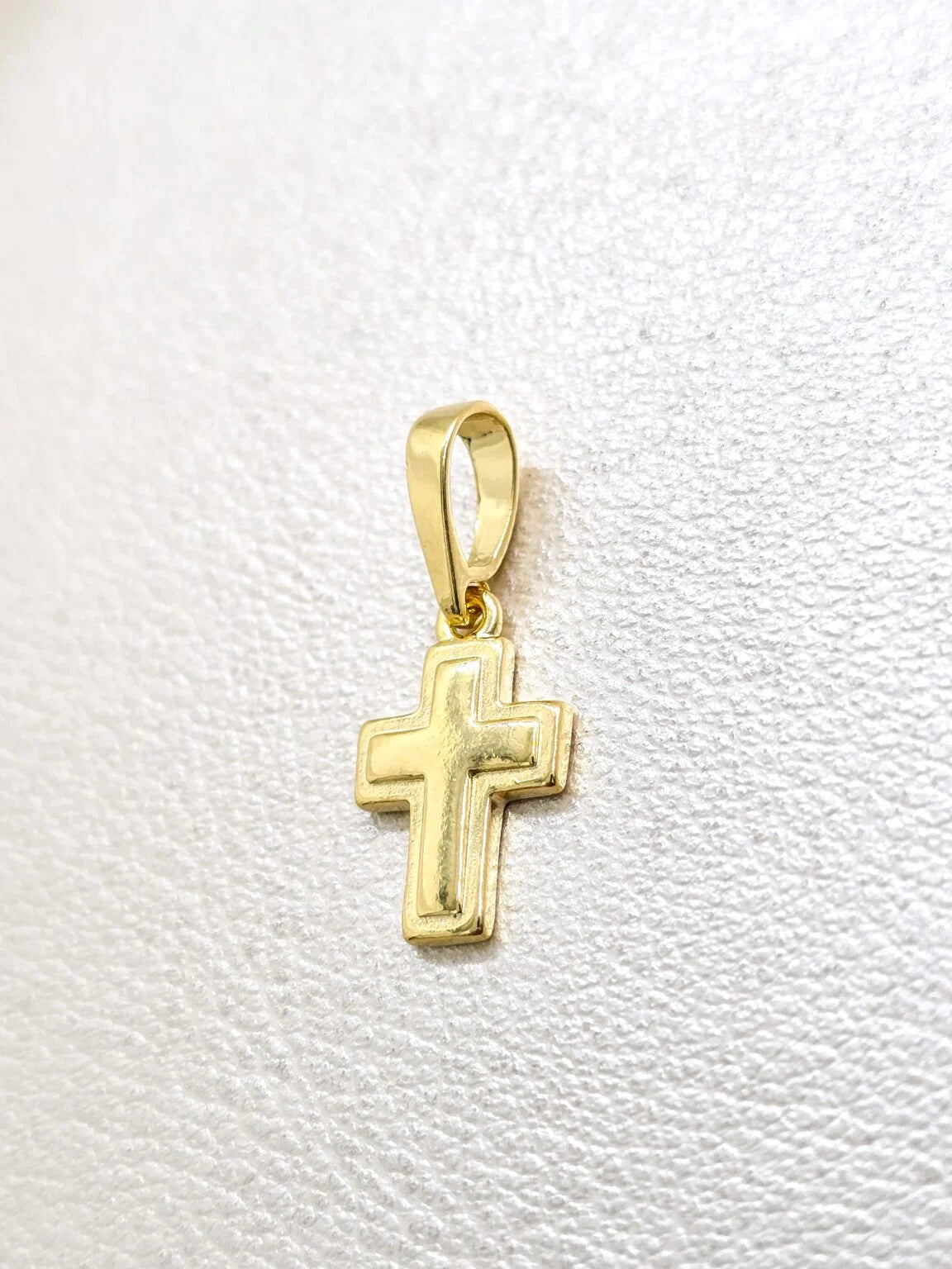 Colgante Cruz Superpuesta Oro Laminado 18k