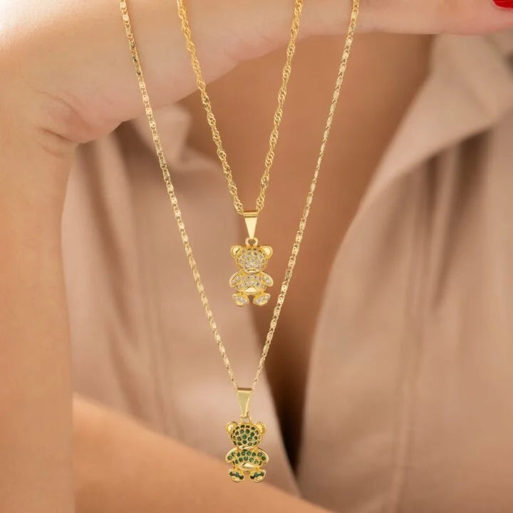 Colgante Oso Bear Oro Laminado 18k