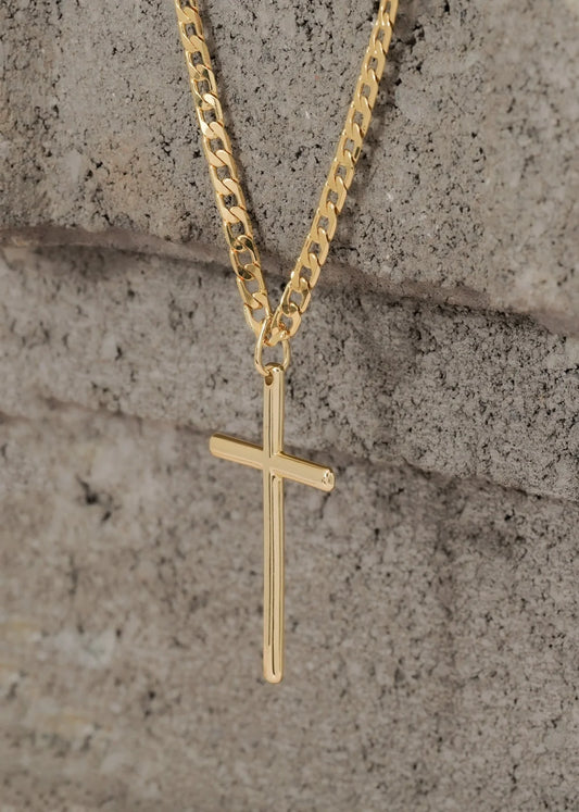 Colgante Cruz Lúmen Oro Laminado 18k