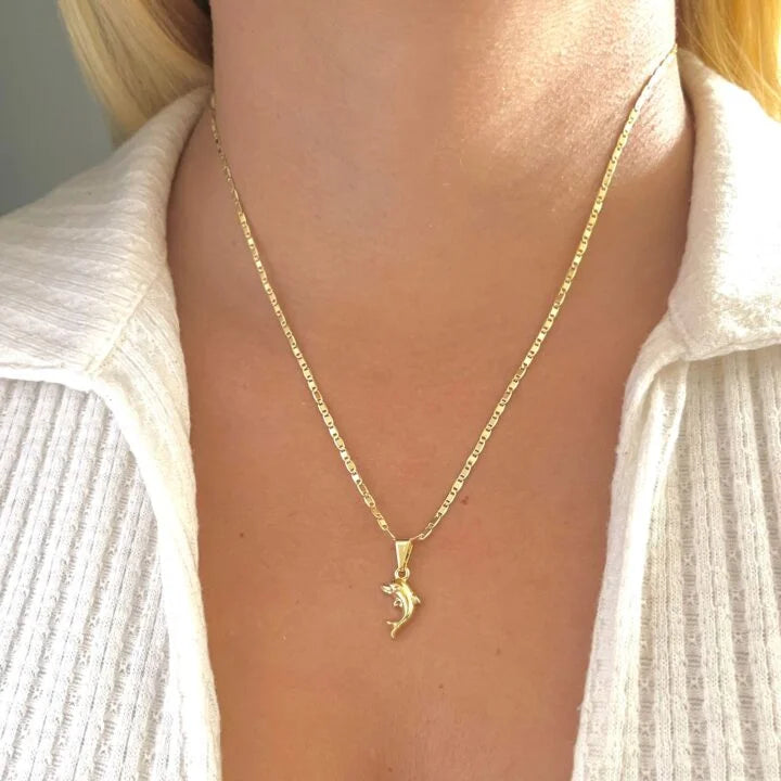 Colgante Delfín Oro Laminado 18k