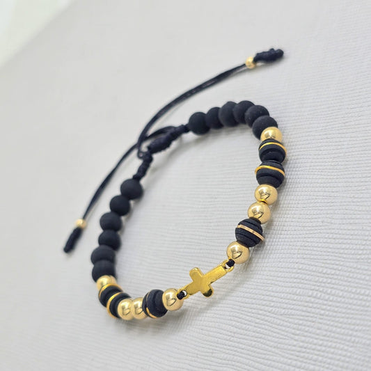 Brazalete Ajustable Protección En Oro Laminado 18K