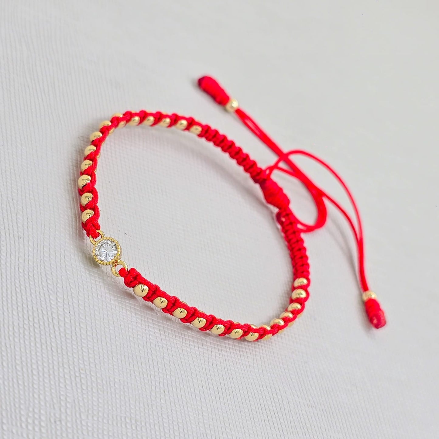 Brazalete Ajustable Punto de Luz Mini Oro Laminado 18k