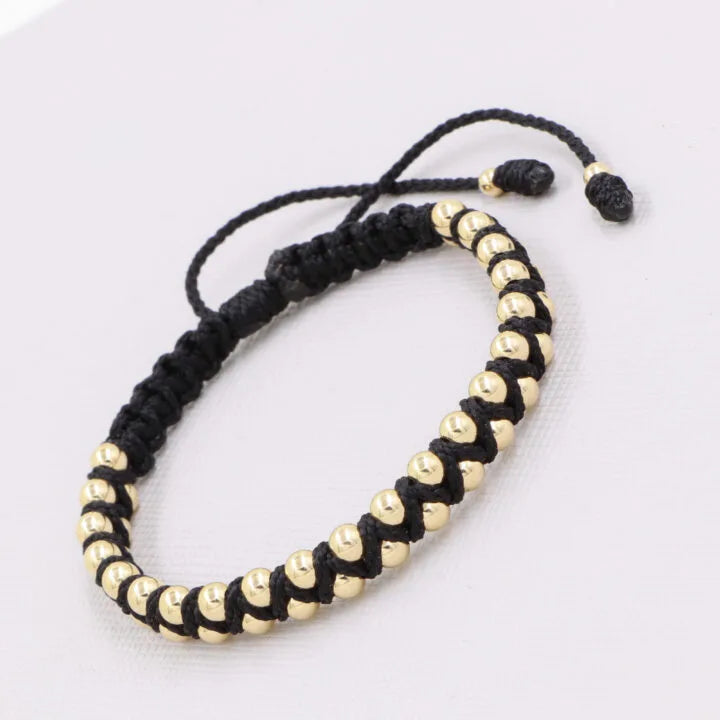 Brazalete Zig Zag Balín Oro Laminado 18k