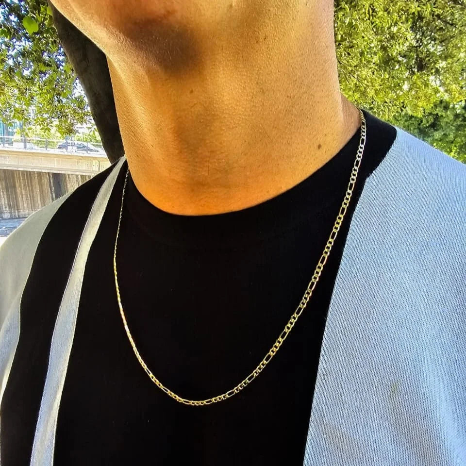 Cadena Tejido Cartier Clásica Semi Delgada Oro Laminado 18k